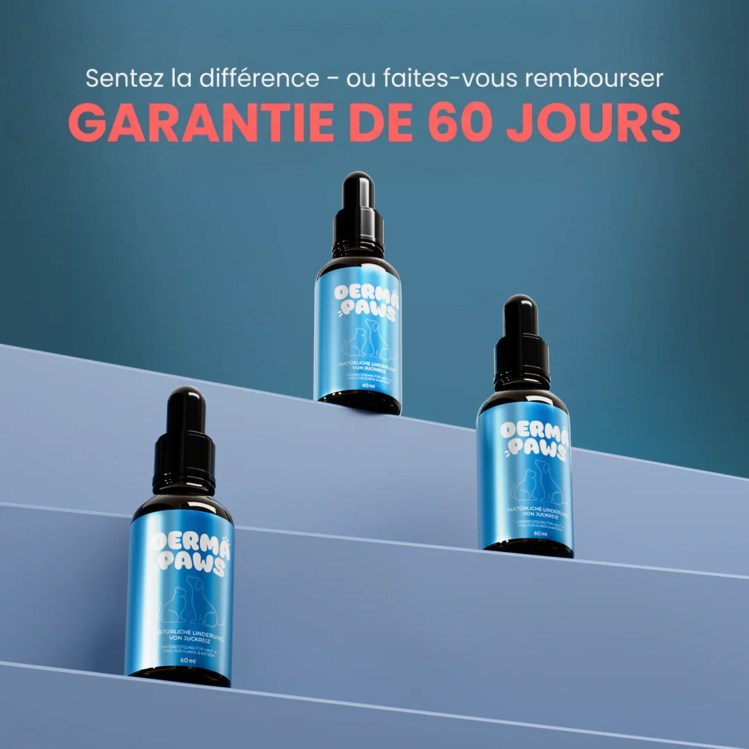 DermaPaws – Gouttes anti-démangeaisons recommandées par les vétérinaires